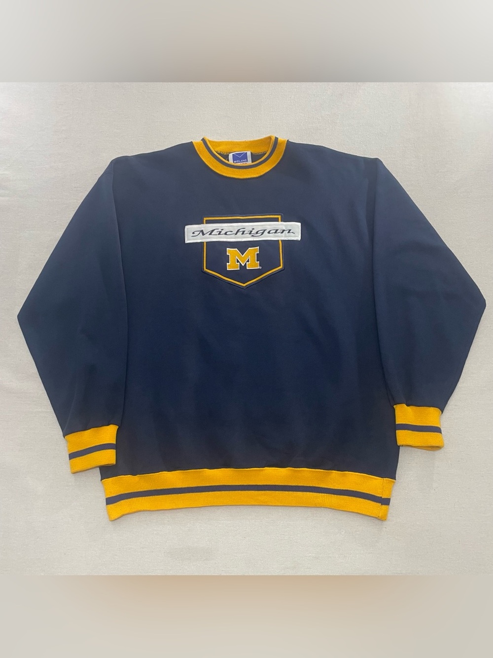 VTG Y2K Michigan Wolverines Sweatshirt XL Pullover Football Midland Sport USA